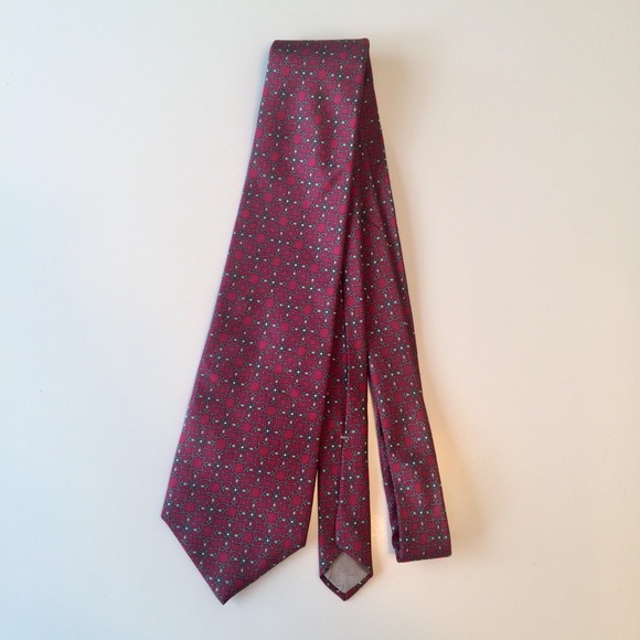 Christian Dior Italian Silk Red Men’s Necktie - Picture 3 of 3